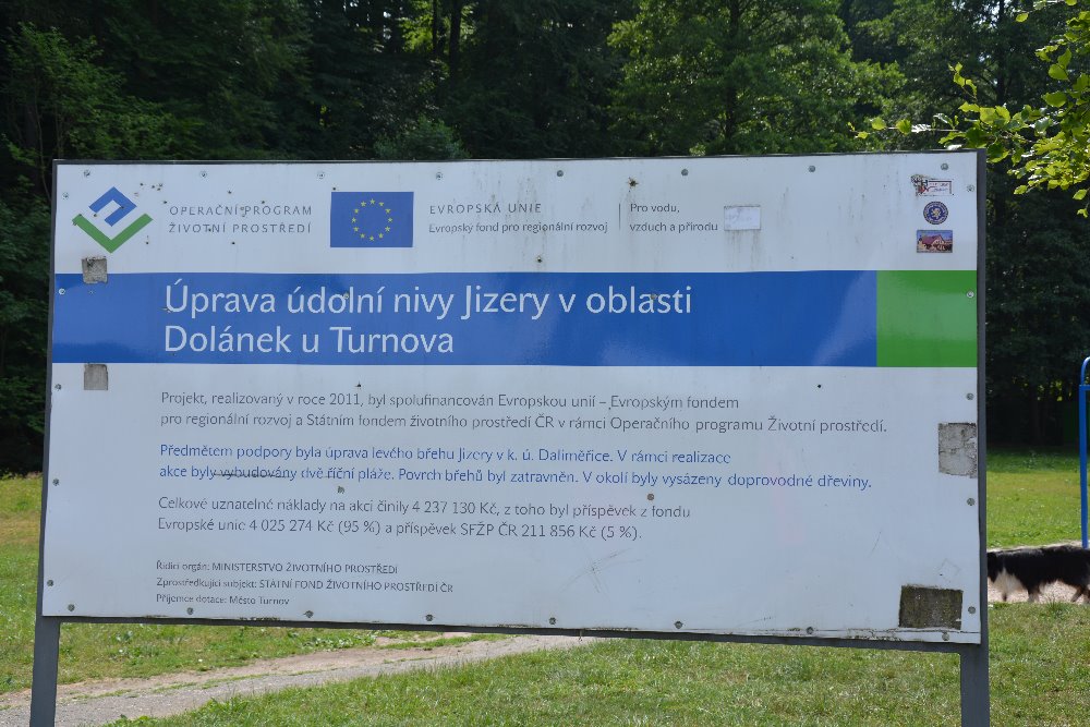 Úprava údolní nivy Jizery v oblasti Dolánek u Turnova