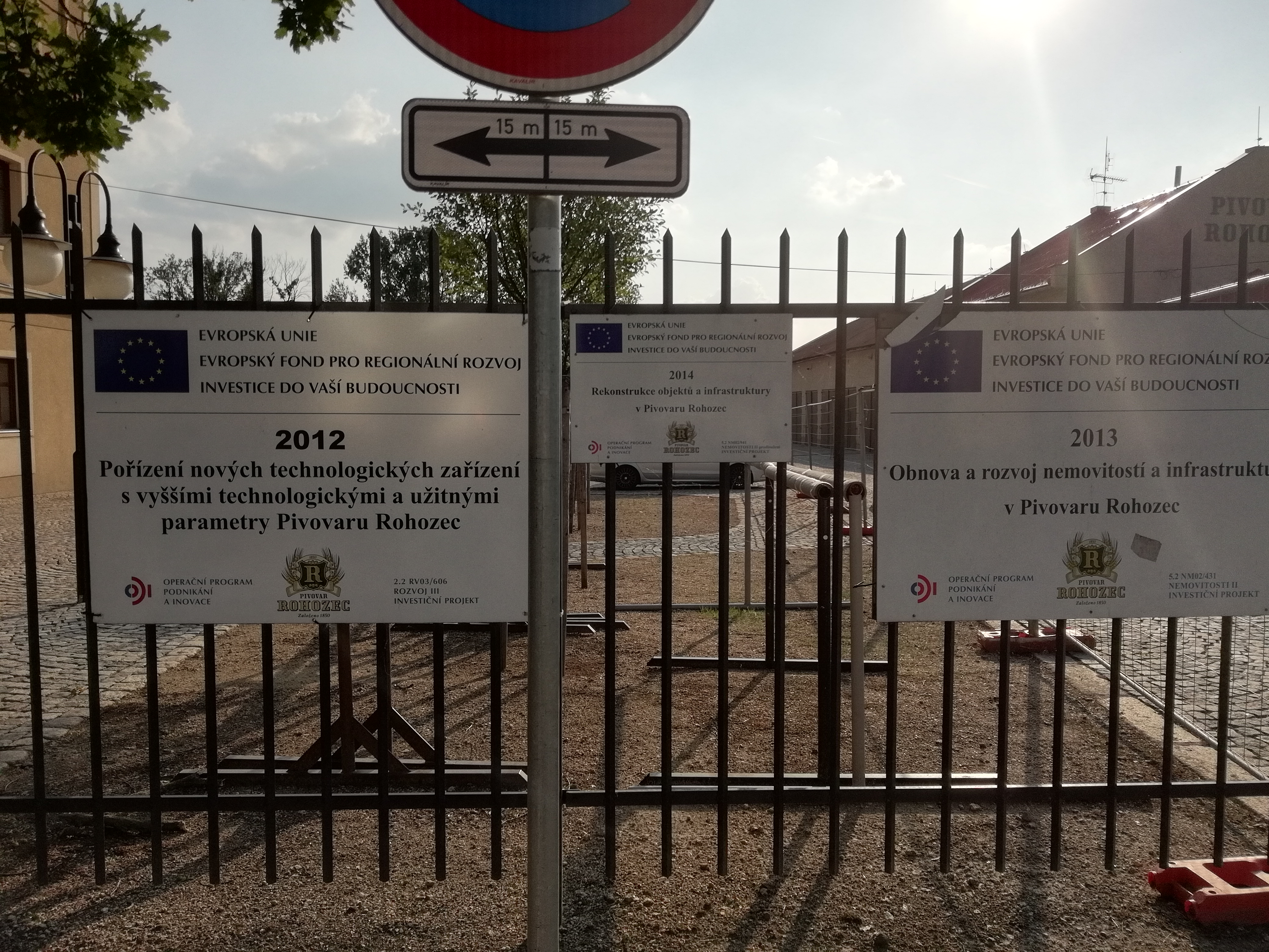 Rekonstrukce objektů a infrastruktury v Pivovaru Rohozec