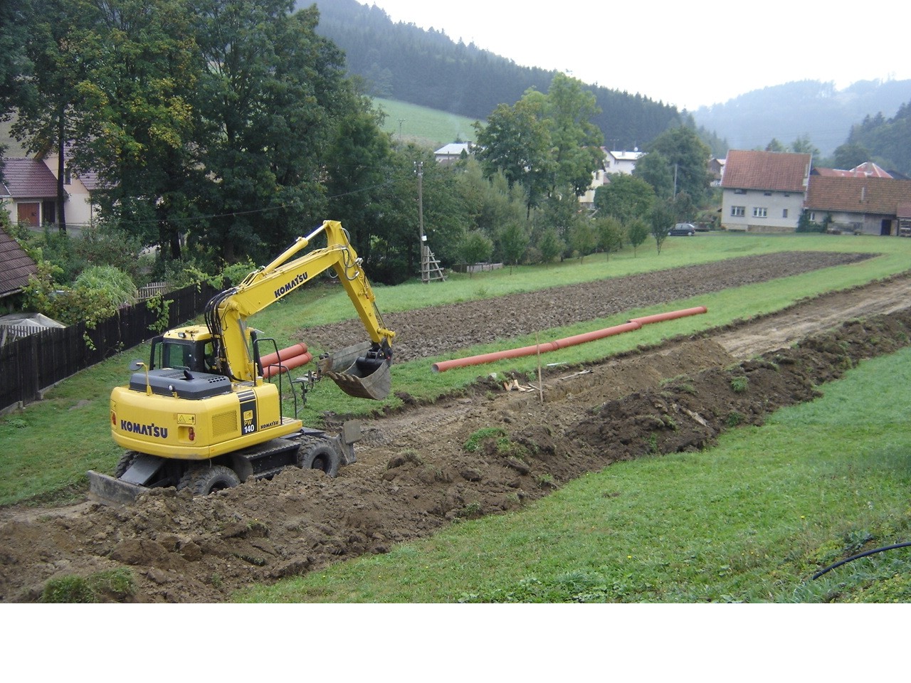 Prodloužení kanalizace Hošťálková - Horní konec a Štěpková (3. stavba)