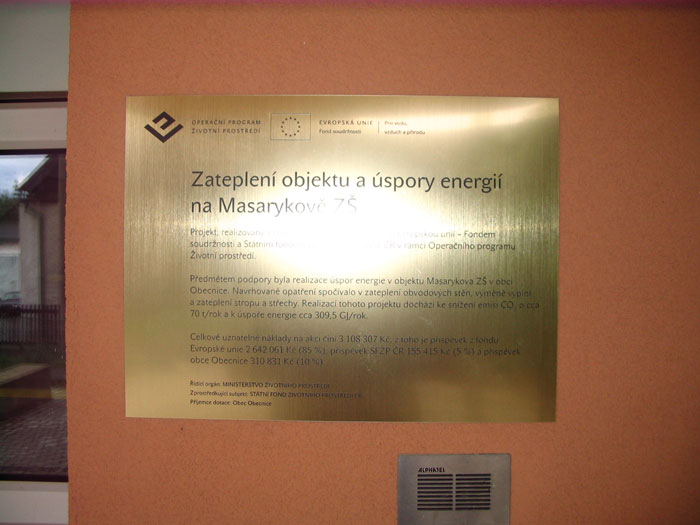 Zateplení objektu a úspory energií na Masarykově ZŠ