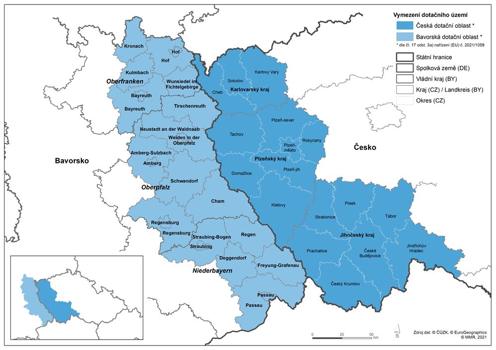 MMR: Příjem žádostí v programu INTERREG Bavorsko – Česko 2021–2027 je zahájen. Během sedmi let posky
