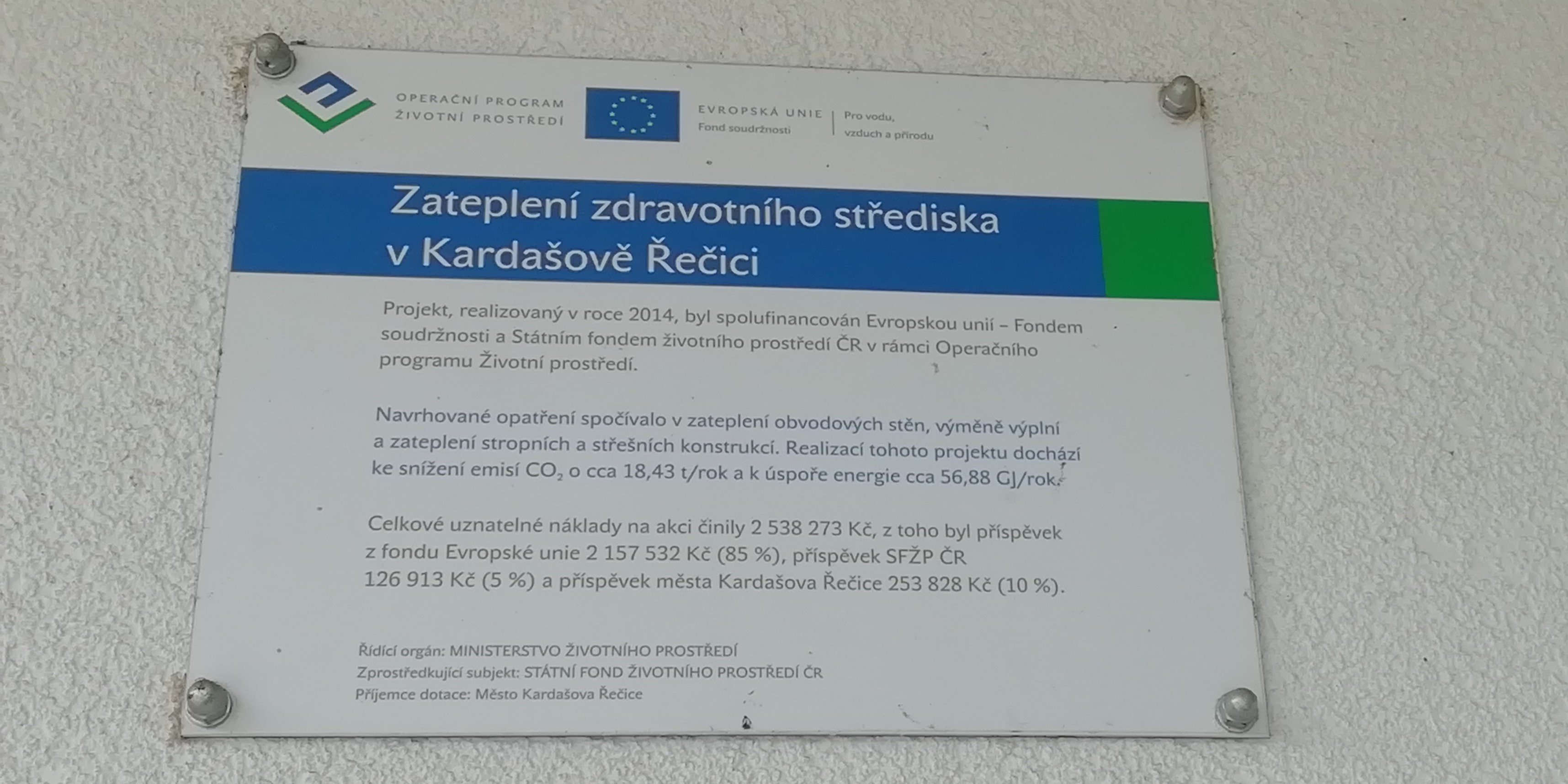 Zateplení zdravotního střediska v Kardašově Řečici