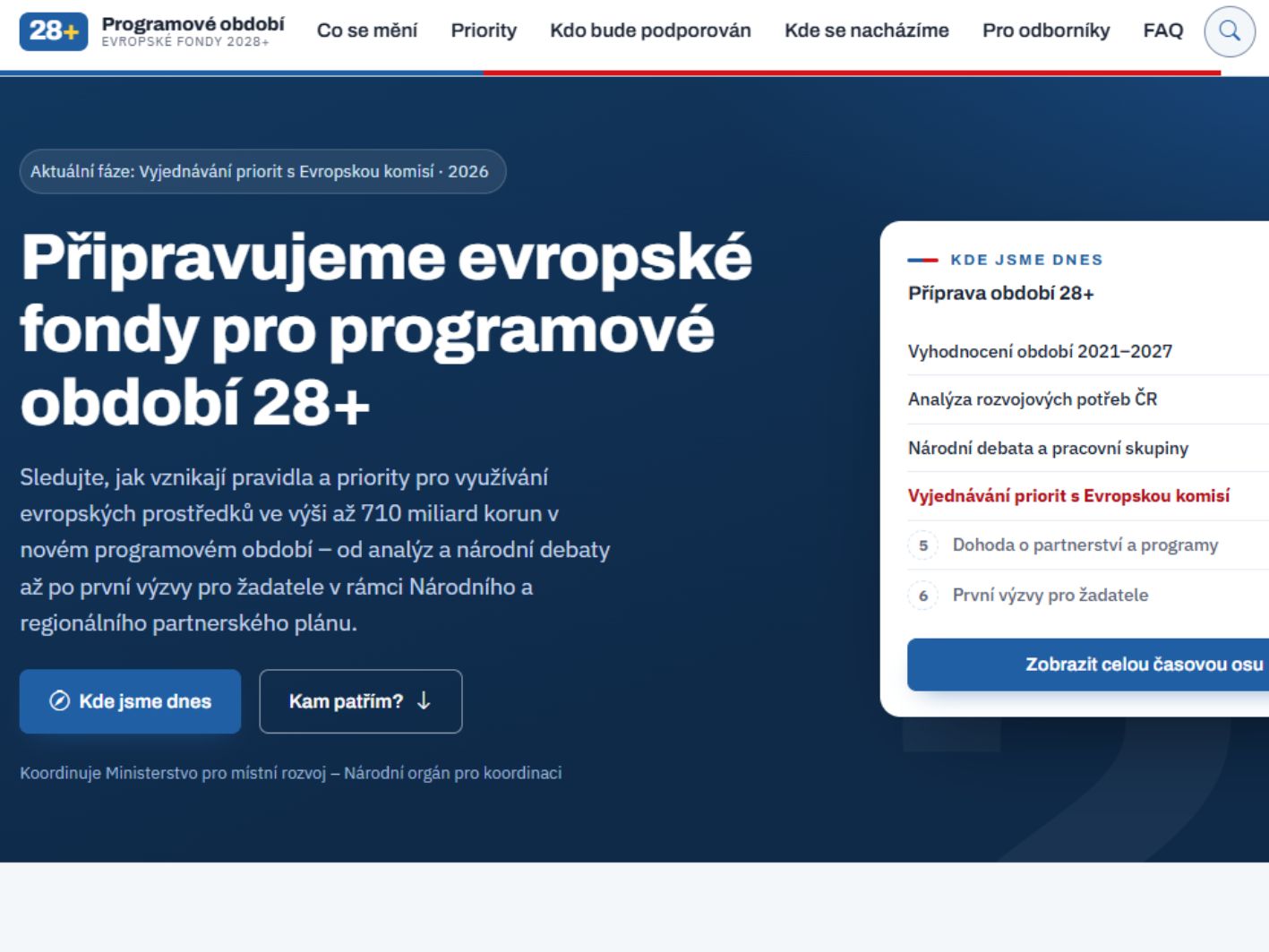 Nový web Evropské fondy 2028+