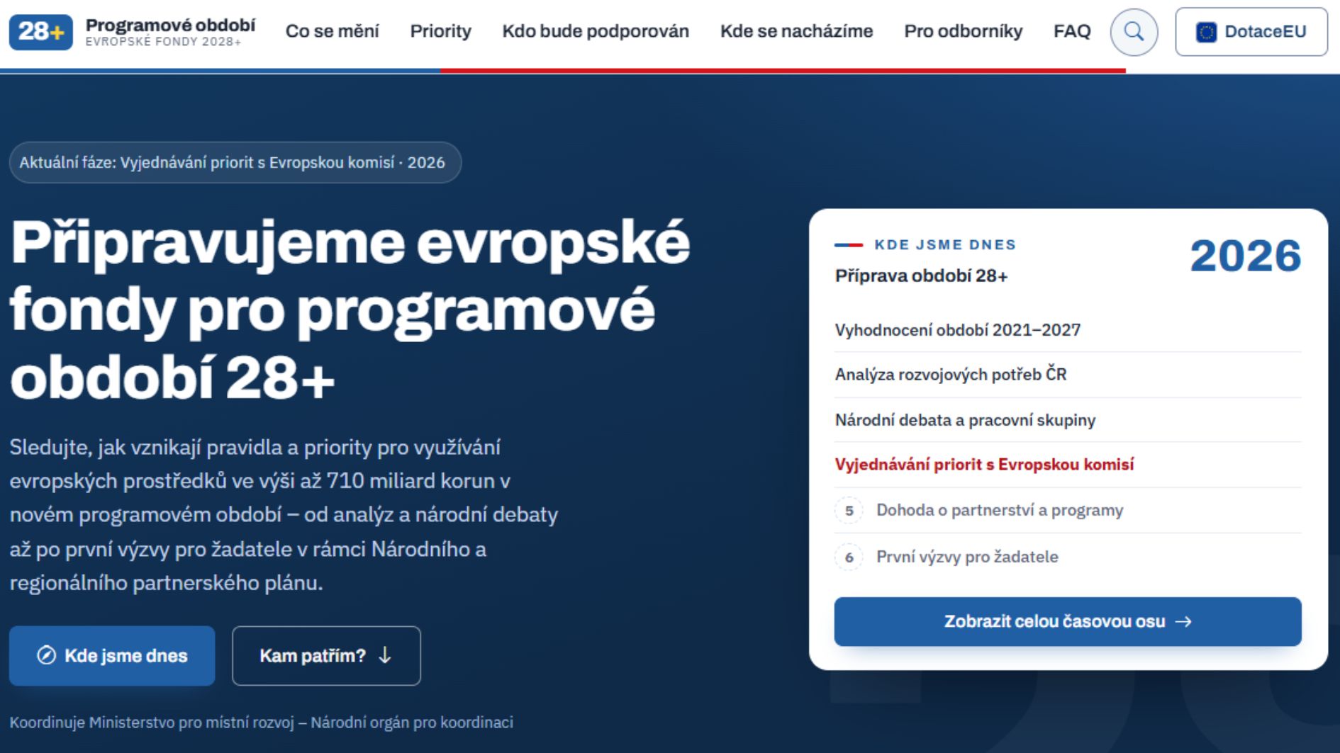 Nový web Evropské fondy 2028+
