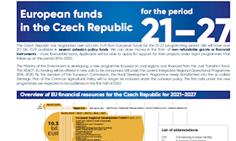 Leaflet: European funds in the Czech Republic in the period 2021-2027