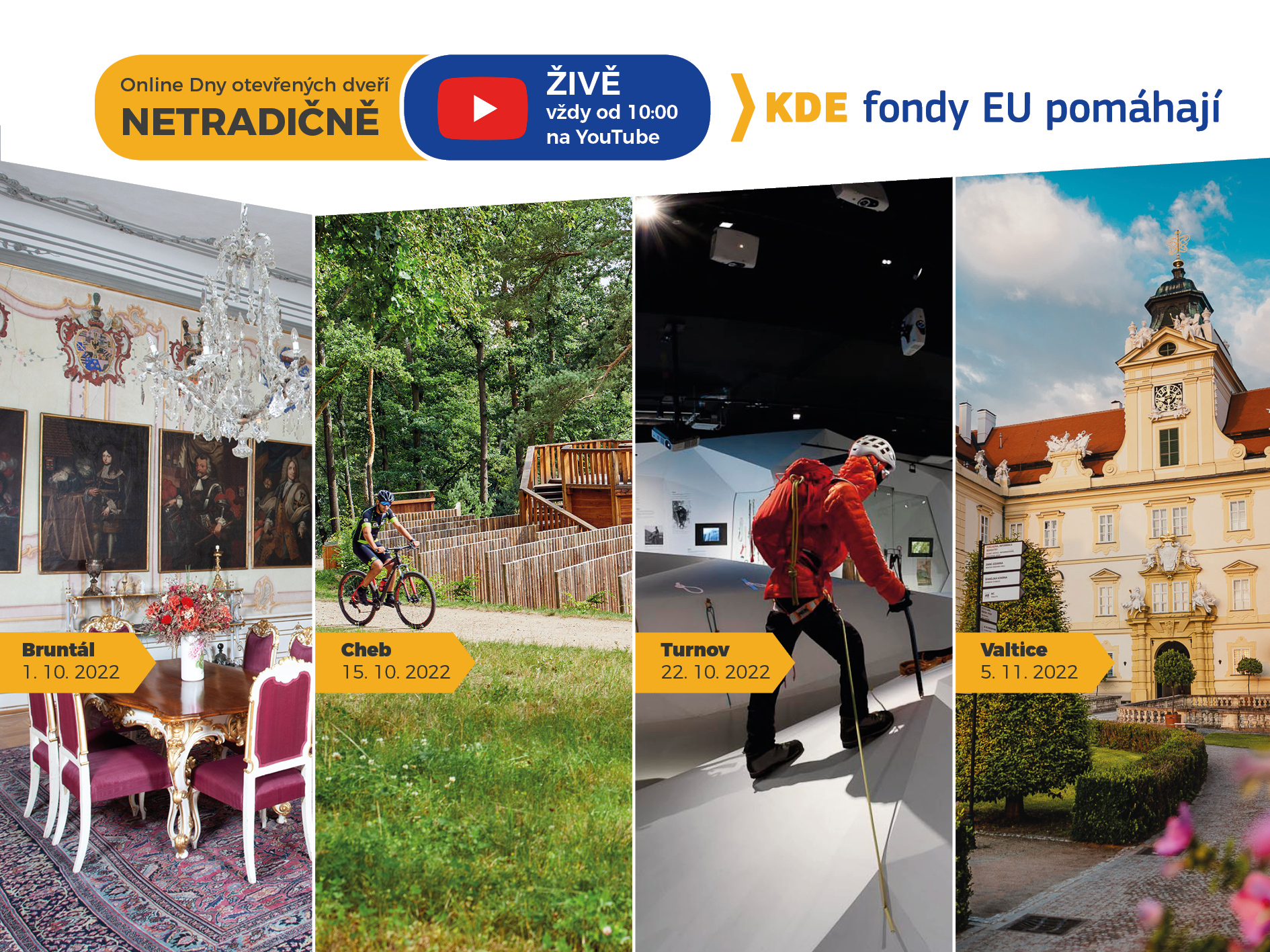 Čtyři podzimní soboty přinesou živé vysílání z míst, kde fondy EU pomáhají