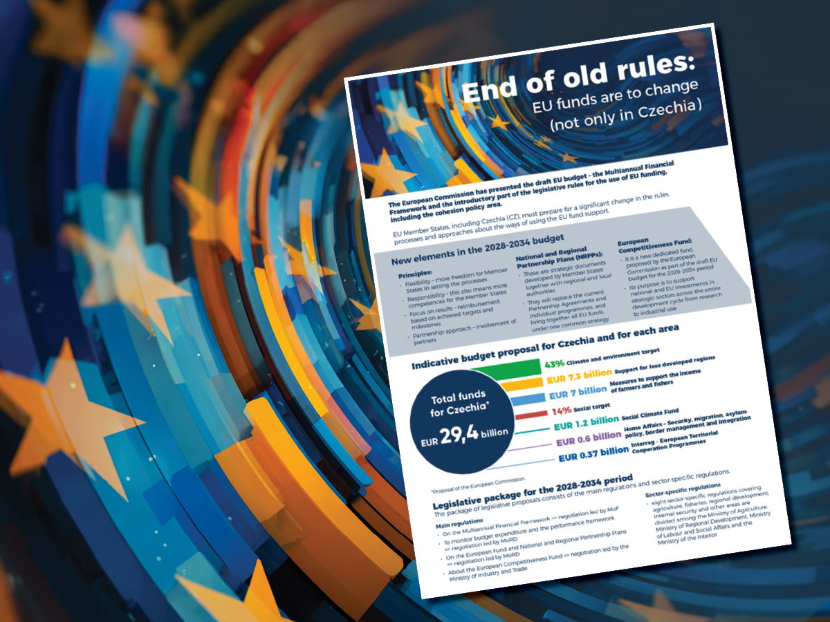 Leaflet: End of old rules, EU funds are to change
